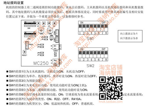 麦克维尔MAC模块机组调试维修手册保养资料风冷控制器线控器拨码 - 图1
