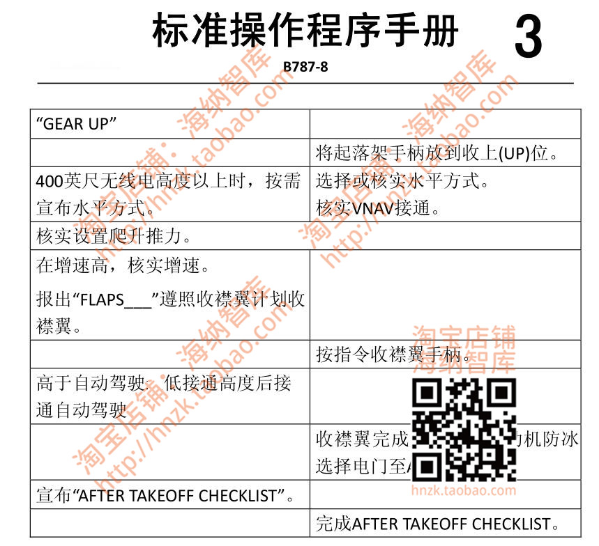 波音B787飞行标准SOP操作手册程序机长副驾驶滑行起飞eicas机组-图1