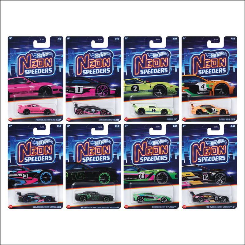 风火轮合金车模 HLH72霓虹 NEON系列尼桑天际线hotwheels-图3