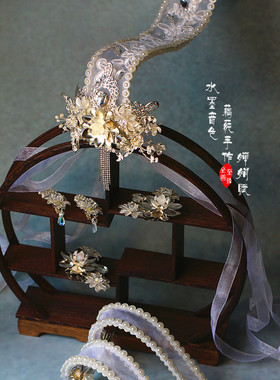嫦娥头饰水墨音色铜合金仙女头饰