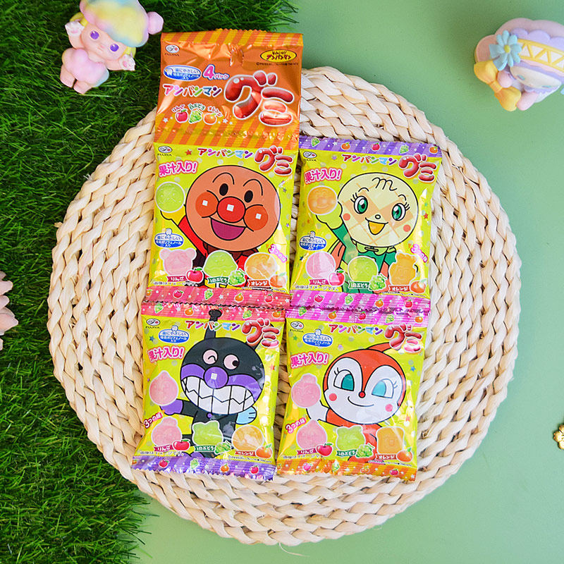 日本进口不二家面包超人水果汁软糖QQ糖4连包六一儿童节糖果零食,淘宝优惠券,粉丝福利购,淘宝优惠卷