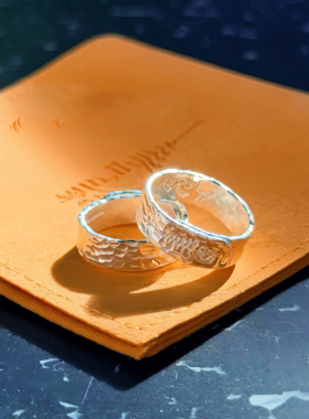 泰国鲁士best一生有钱戒指纯银开口可调节男女同款手工制作