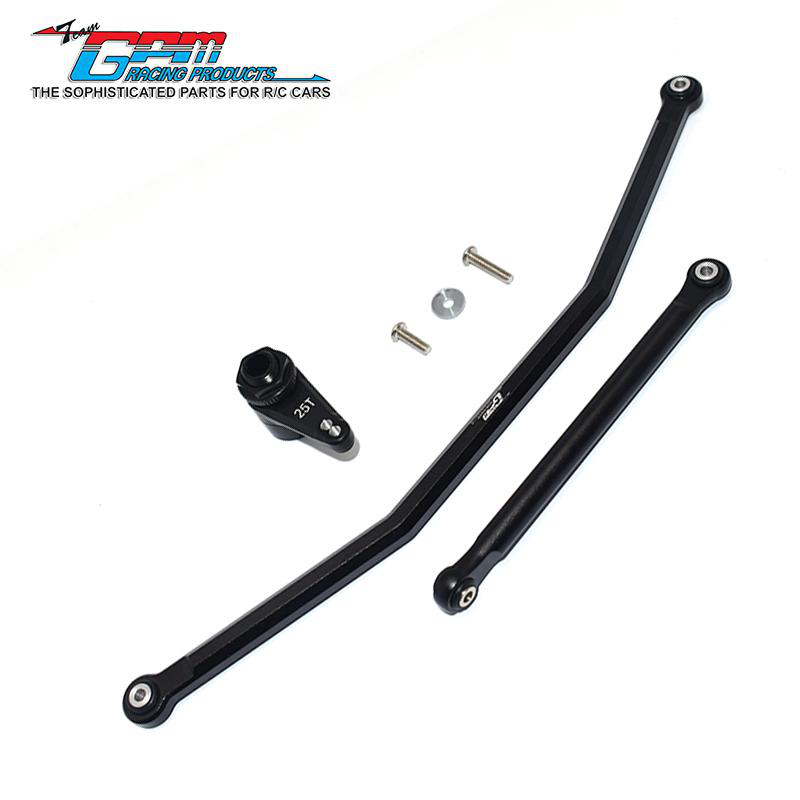 Axial 1/10 RBX10金属前转向拉杆+7075两孔位弹簧卸力式25T舵机臂 - 图0