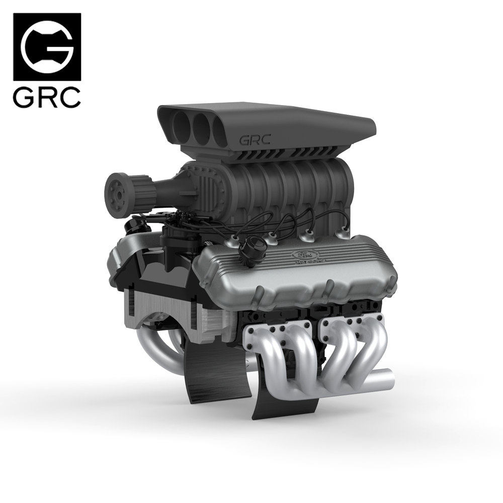 GRC F76D款 1/10仿真V8发动机罩风扇散热器 电机散热器 G164DR DS - 图0