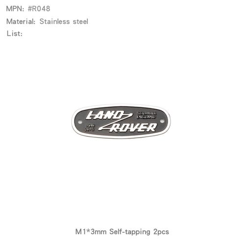 RCDream 1/10 Land Rover Defender仿真路虎卫士金属车标牌 TRX4 - 图0