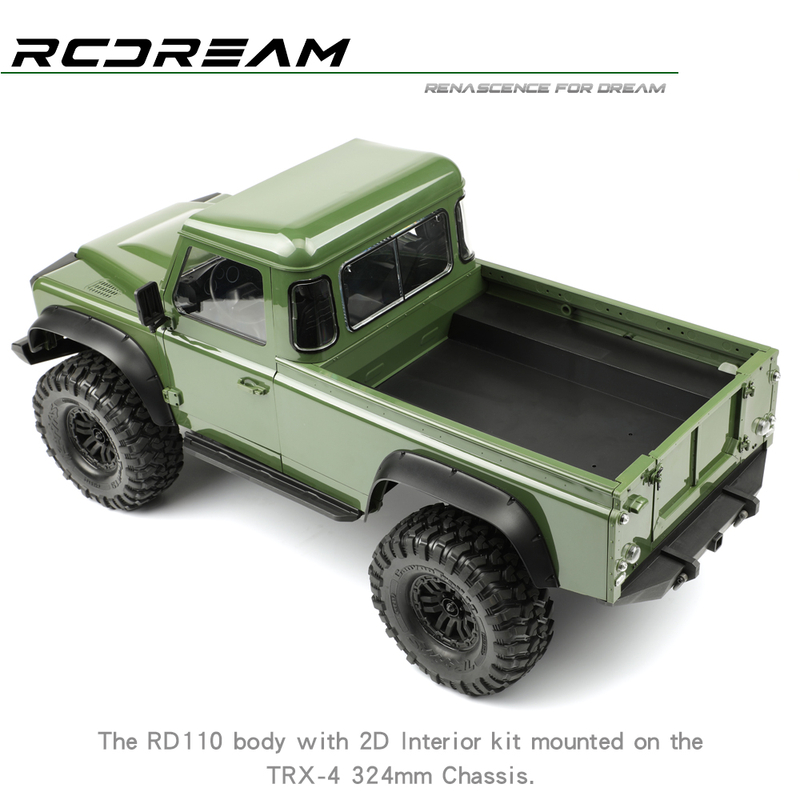 RCDream 荒野卫士 RD110 皮卡车壳 2门 324mm轴距 TRX4硬壳车壳 - 图3