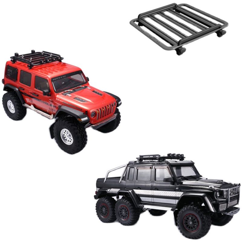 TRX4 TRX6 AXIAL SCX10 III三代仿真jeep 1:10模型车金属行李架-图2