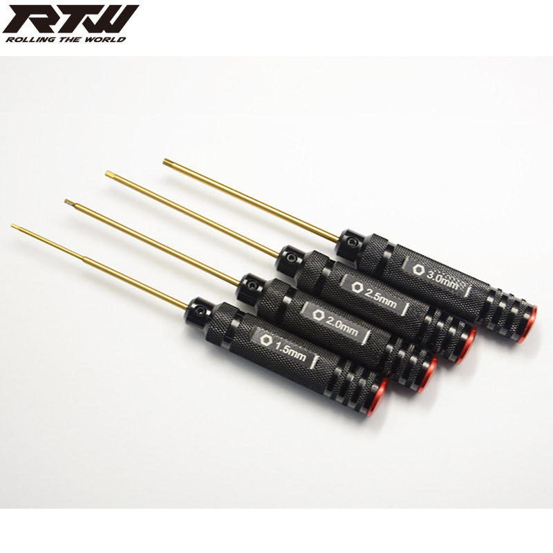 RTW HSS高速钢公制内六角网纹红盖螺丝刀镀钛金刀头1.5-2-2.5-3.0,淘宝优惠券,粉丝福利购,淘宝优惠卷