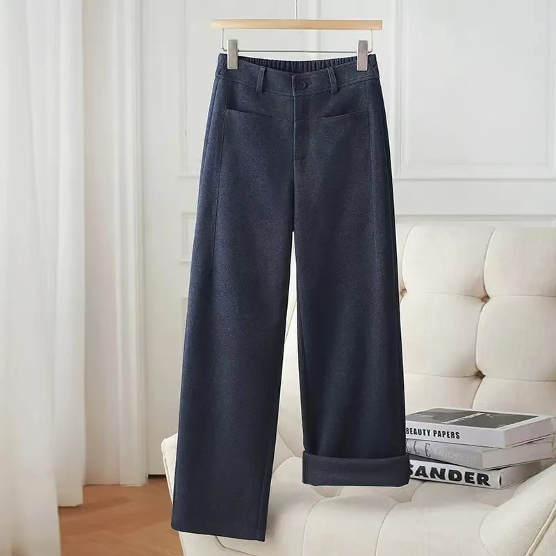 7586 秋款新款时尚高腰显瘦百搭休闲直筒裤YDY,淘宝优惠券,粉丝福利购,淘宝优惠卷