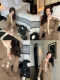Thepeachofficial ສີບົວຫວານພຽງເລັກນ້ອຍ dress suit skirt ສະເຫຼີມສະຫຼອງແບບ retro ຂະຫນາດນ້ອຍມີກິ່ນຫອມ knitted cardigan ດູໃບໄມ້ລົ່ນ