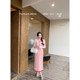 ສິ້ນສີຄົມຄໍ V-knitted cardigan ແຂນຍາວ