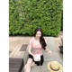 Thepeachofficial Xia Yuhuaxu puff sleeve knitted dress knitted top two-piece set for women
