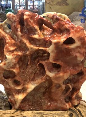 木雕崖柏摆件镇宅福在眼前寿山石