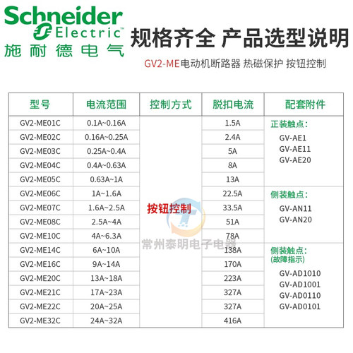 施耐德07C电动机保护16C断路器PM马达GV2ME10C-08C 14C 32C 20C 3 - 图2