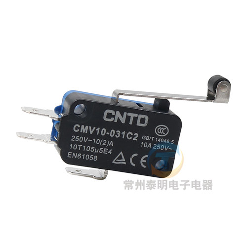 CNTD昌得V15小型微型限位器行程微动开关长柄带轮CMV103D常闭复位 - 图3