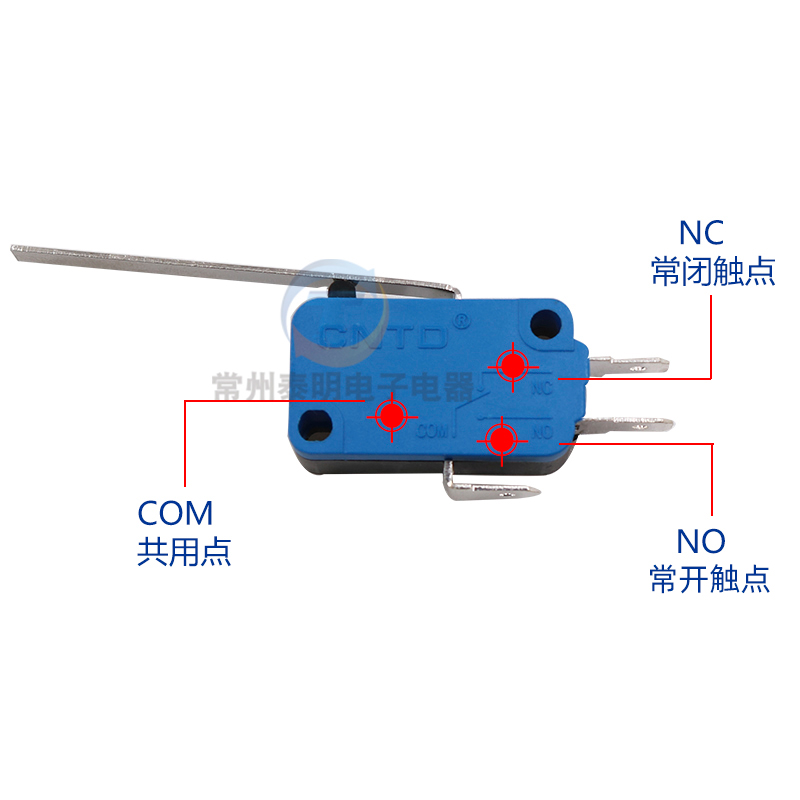 CNTD昌得小型微动开关长柄限位器CMV105D开关按键16051C2 1开1闭 - 图2