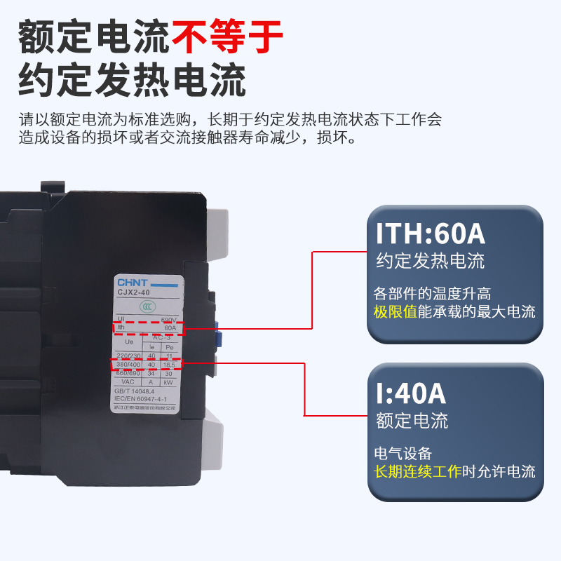 正泰交流380V 24V接触器CJX2-4011单相220V三相40A常开1常闭36V