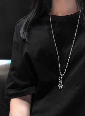 兔子项链ins女网红潮卫衣百搭