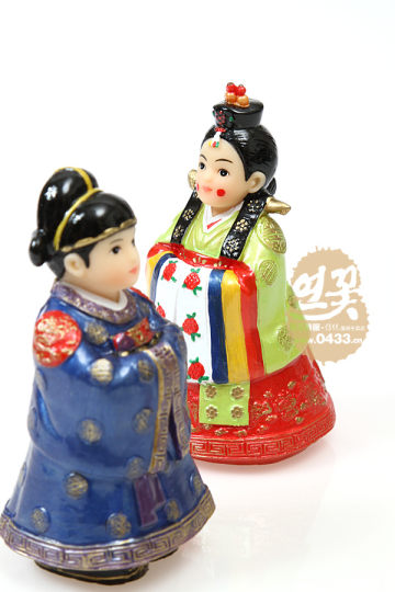 Large bride and groom resin hanbok doll/Korean food restaurant decoration/H-P01316-8