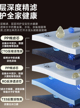 400G800G商用大流量净水器厨房直饮纯水机过滤ro反渗透净水机家用
