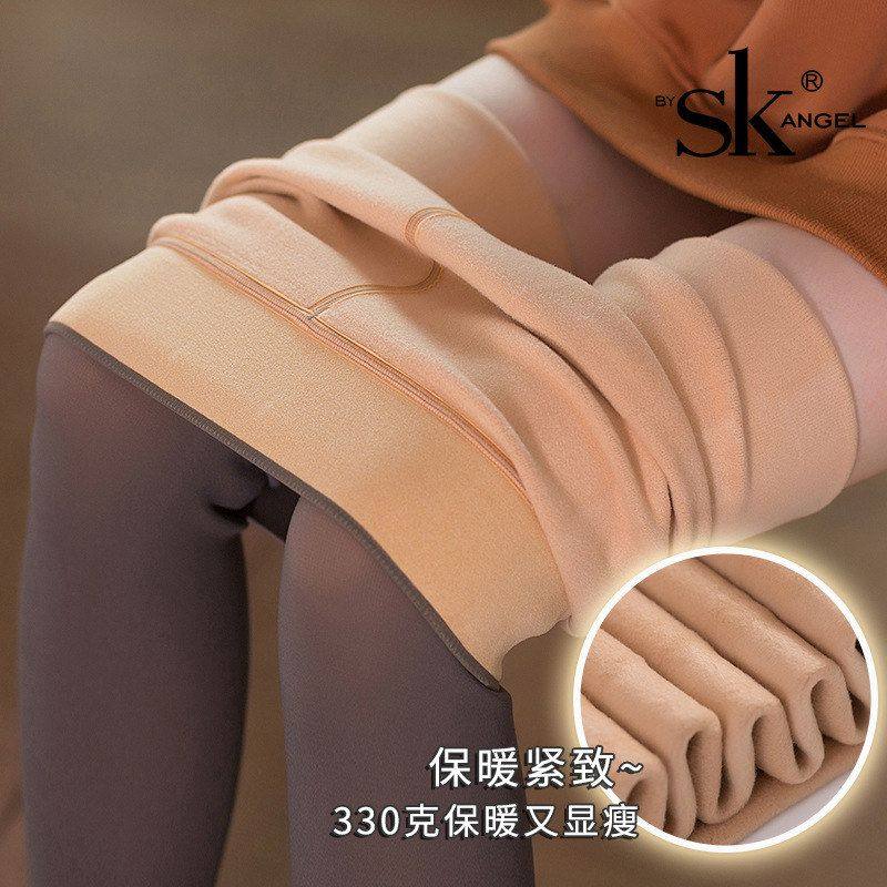 SK7128黑透肤加绒加厚连裤袜320克秋冬保暖加裆提臀假透肉打底裤,淘宝优惠券,粉丝福利购,淘宝优惠卷