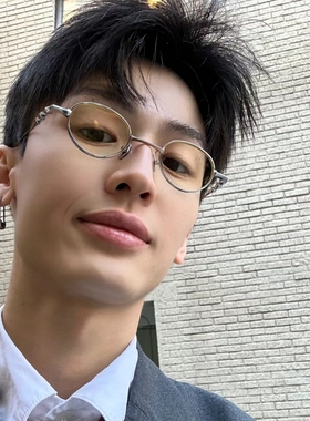 gm墨镜椭圆小框小脸黄色个性街拍