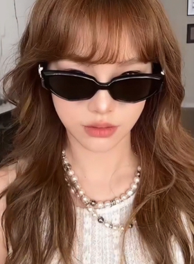 2025新款gm珠宝系列墨镜高级感猫眼时髦太阳眼镜女款潮方圆脸显瘦
