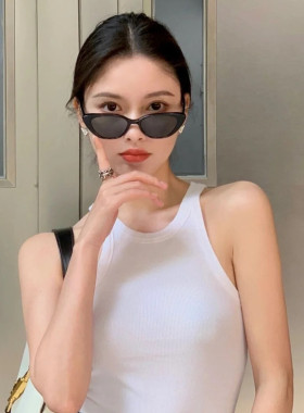 复古三角猫眼小脸墨镜女高级感潮