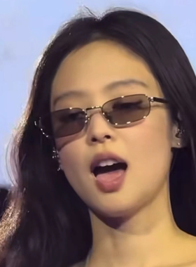 墨镜小窄方框小脸茶色高级感金属