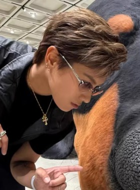 无框椭圆形猫眼水银色高级感墨镜