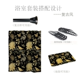 Темная водонепроницаемая штора, ретро ткань, в американском стиле, увеличенная толщина