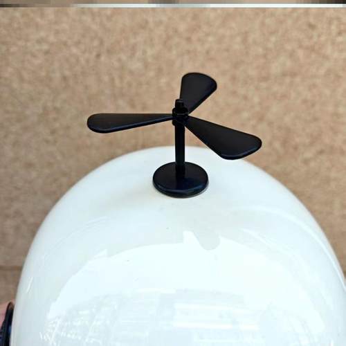 电动车机车摆件个性高颜值旋转风车汽车后视镜头盔装饰品竹蜻蜓 - 图0