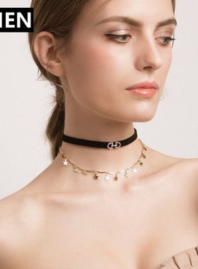 气质百搭黑绳短款锁骨链CHOKER