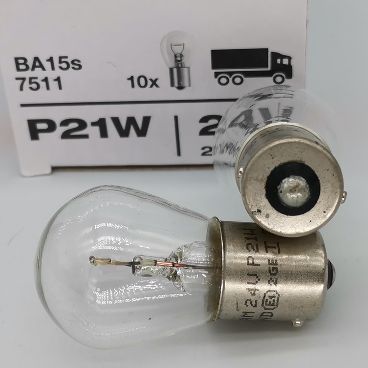 欧司朗 OSRAM 7506 12V P21W 7511 24V BA15s 单触平脚琥珀色灯泡 - 图3