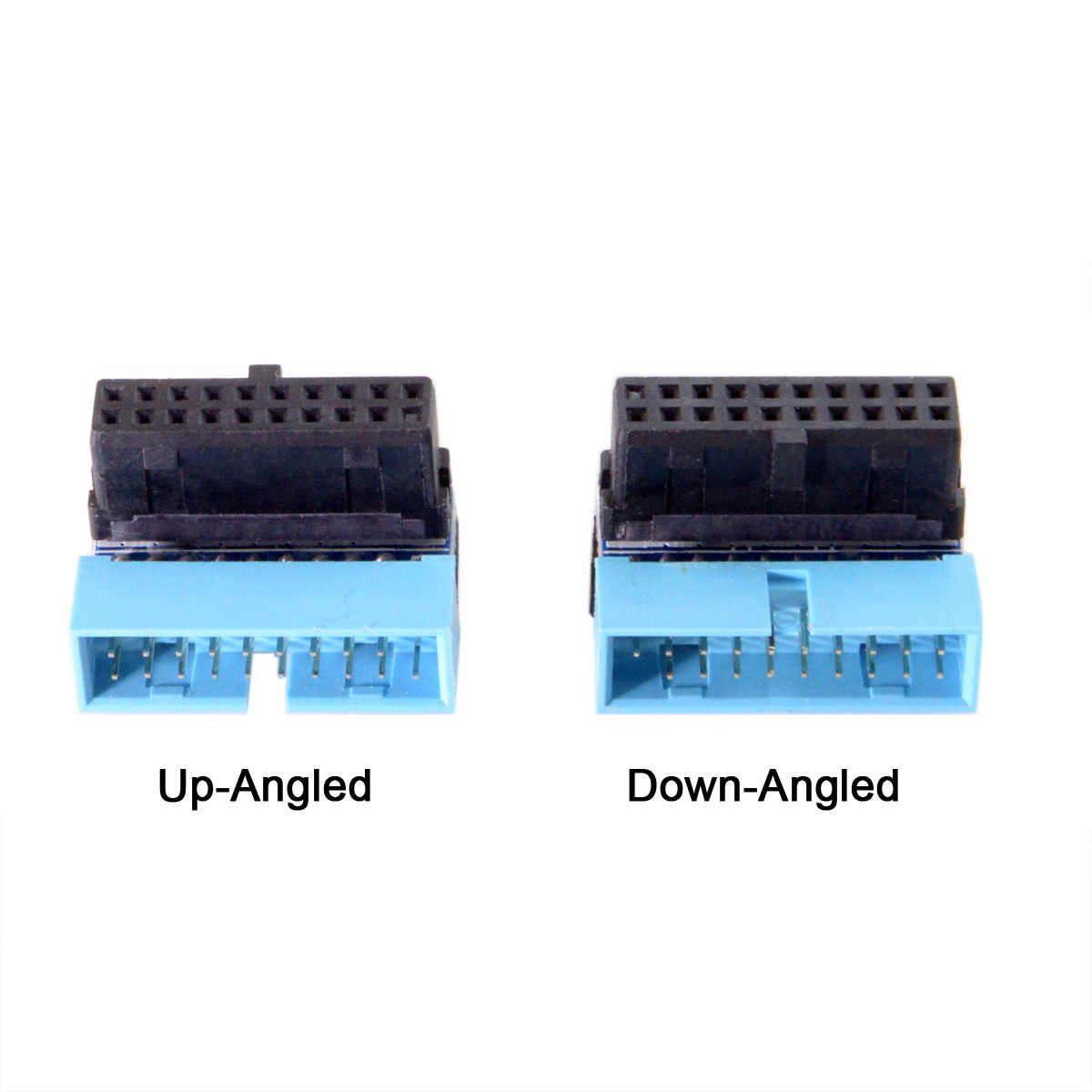 90度转向弯头USB3.0数据线 20pin公头对20p母 20P M/F 公对母延长 - 图0