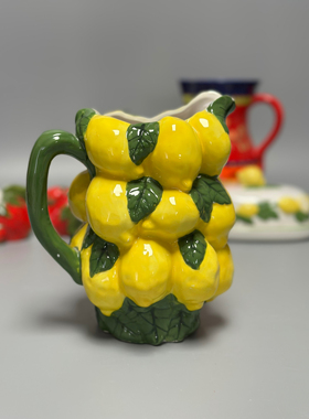 外贸孤品 水果陶瓷花瓶 装饰摆件 储物罐店铺家居样板房装饰摆件