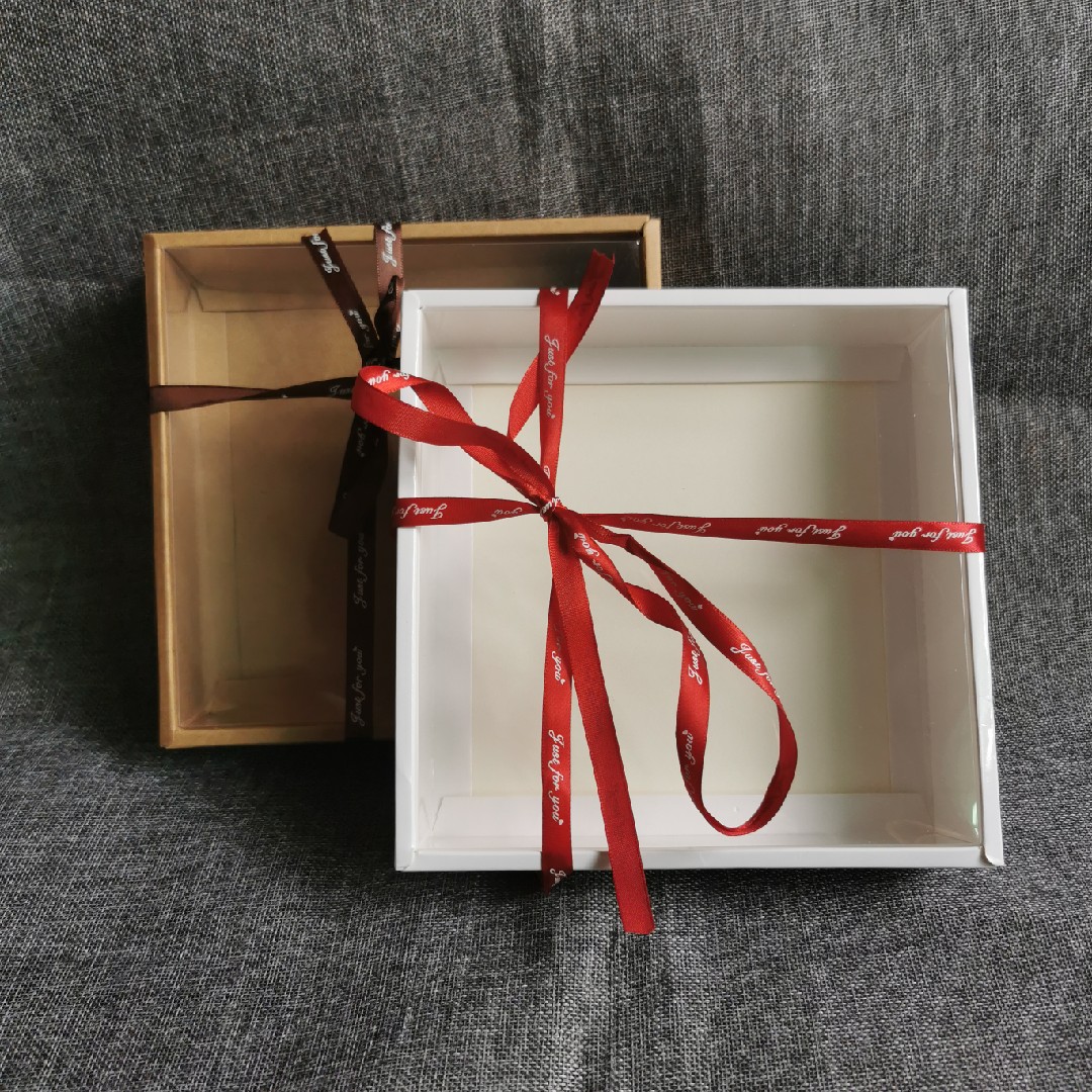 现货水果礼盒ins风高级礼品包装盒牛皮纸白色空盒子天地盖PVC透明 - 图0