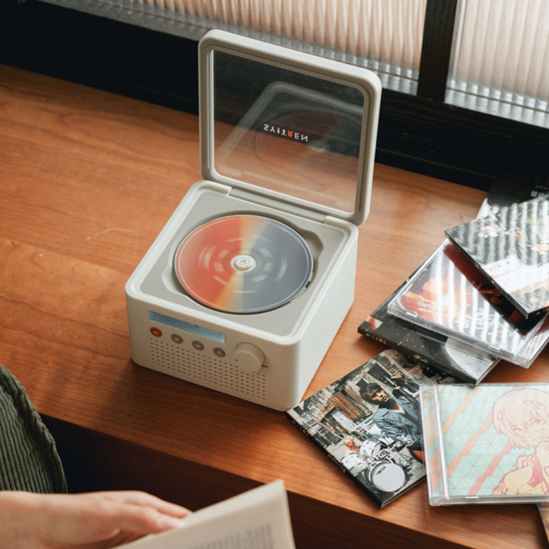 Syitren/赛塔林R200复古CD机台式桌面屏幕便携蓝牙音箱摆件礼物,淘宝优惠券,粉丝福利购,淘宝优惠卷