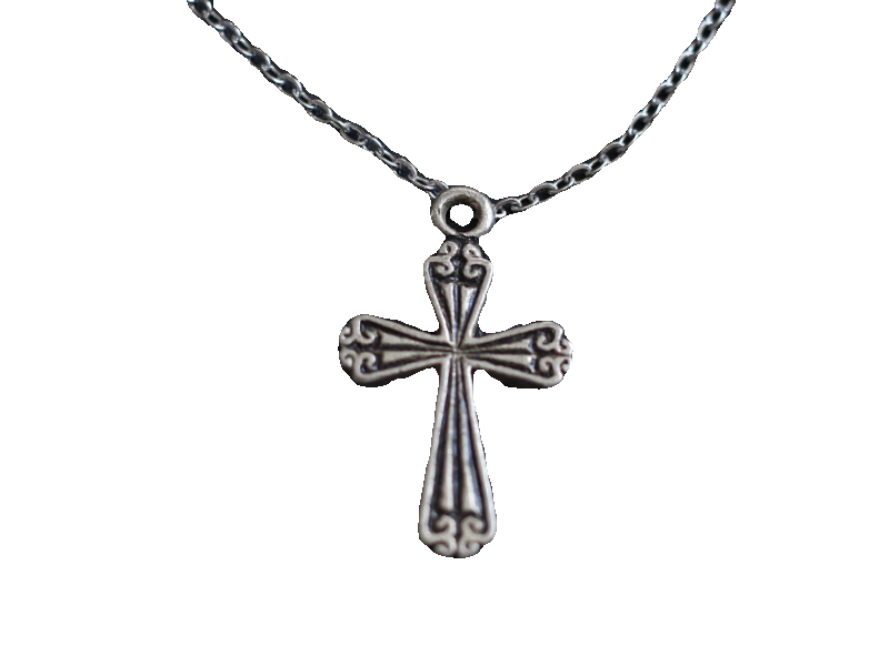 如意|意大利欧美带回流中古复古十字架Vatican毛衣链项链vintage - 图3