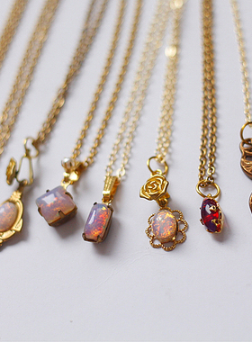 意大利穆拉诺欧泊老琉璃吊坠项链