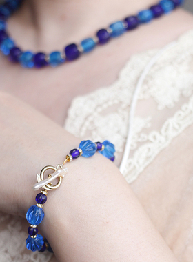 超显白！！欧美琉璃项链手链