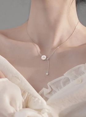 贝壳小雏菊吊坠项链潮冷淡风