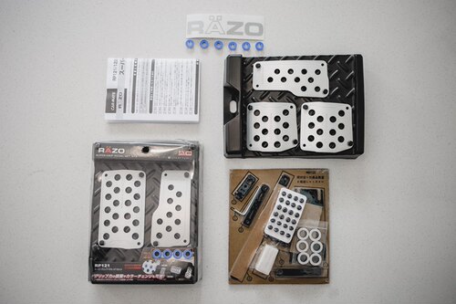 RAZO自动波手动挡油门踏板汽车铝合金离合器跟趾刹车免打孔包邮 - 图3