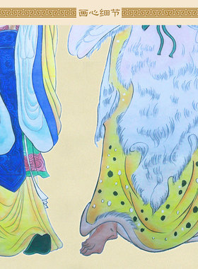 三皇五帝画像黄帝伏羲人物装饰画