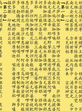 大佛顶首楞严咒经文挂画