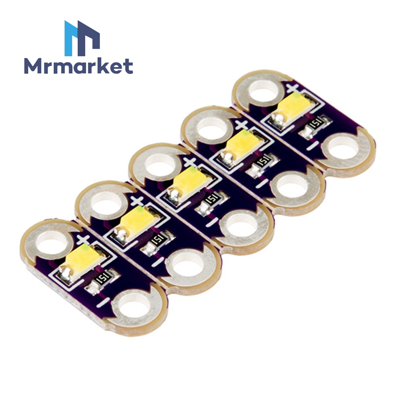 Lilypad LED 开发板 白色 -5PCS - 图0