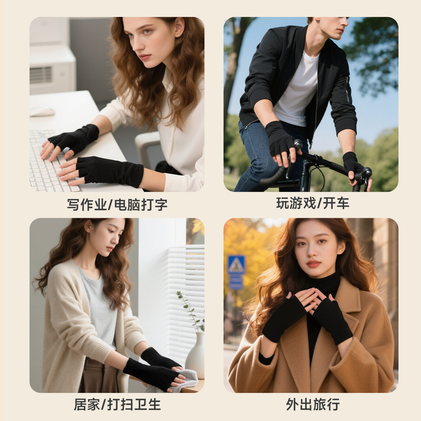 冬天保暖半指手套发热露指男士开车游戏防寒学生写字半截五指,淘宝优惠券,粉丝福利购,淘宝优惠卷