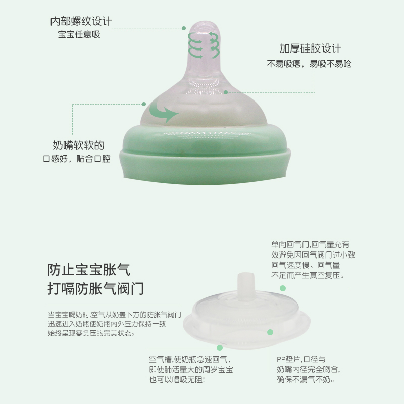 FLYBABY飞乐比ppsu宽口新生儿宝宝奶瓶硅胶母乳三用耐摔防胀气