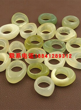 岫玉玉石戒指按摩穴位情侣礼物