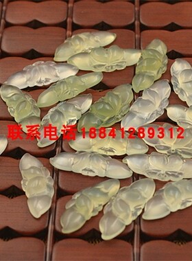 岫玉莲花玉坠少女款玉石项链挂件